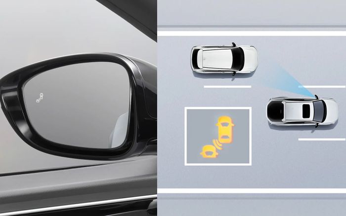 Blind Spot Information sudah standar di Honda e:N2.