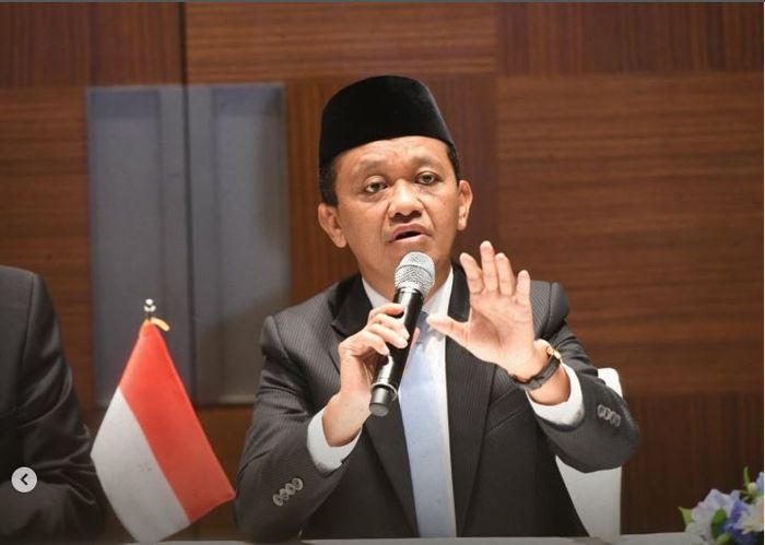 Menteri Energi dan Sumber Daya Mineral (ESDM) RI, Bahlil Lahadalia saat konferensi pers kebijakan strategis energi nasional di tengah geopolitik global, (31/3/26)