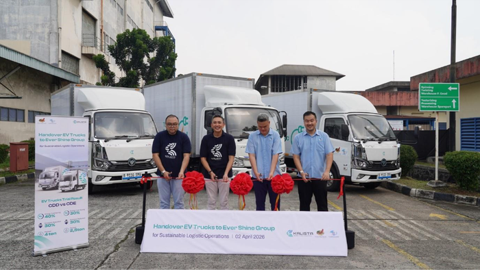 PRS mengoperasikan enam unit truk listrik untuk distribusi produk di wilayah Jakarta hingga Bandung.