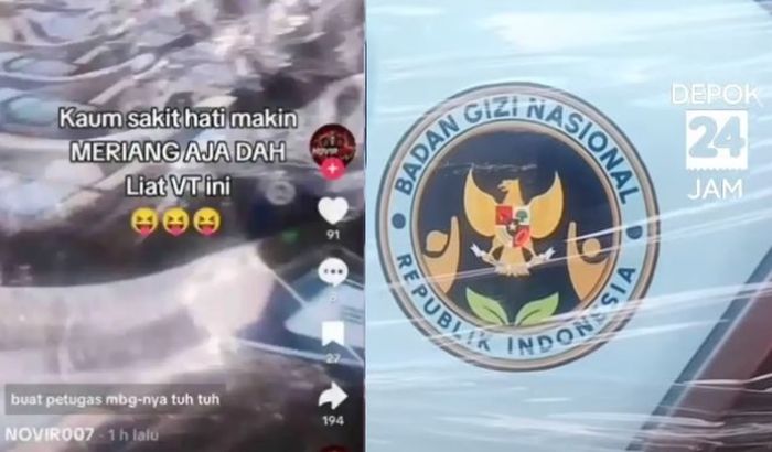 Logo Badan Gizi Nasional di motor listrik MBG 