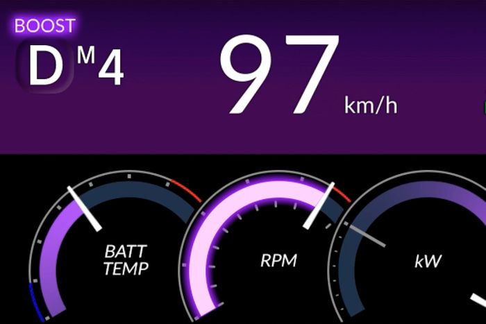 Ilustrasi BOOST Mode pada Honda Super-ONE.