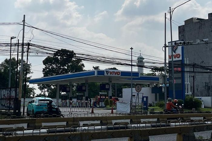Salah satu SPBU Vivo di Jabodetabek yang tutup sementara karena tidak memiliki stok BBM untuk dijual