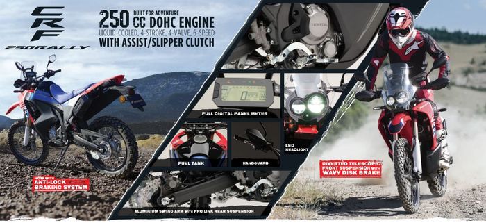 fitur pada Honda CRF250 Rally