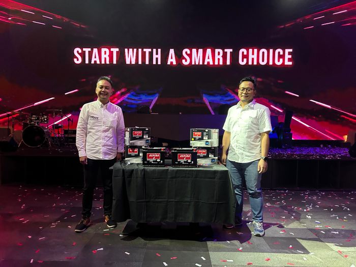 Bima Aryo Wicaksono - Marketing Department Head Aspira Battery Roda 4 (kiri) dan Arief Aprianto - Engineering Aspira Battery Roda 4 (kanan) sebut aki Aspira punya banyak keunggulan dibandingkan kompetitor