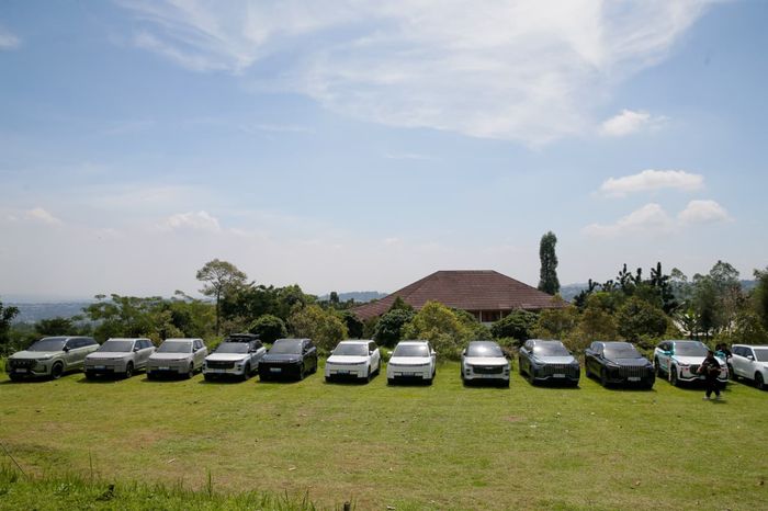Tampilan lini Jaecoo di Hulu Cai Bogor Jawa Barat