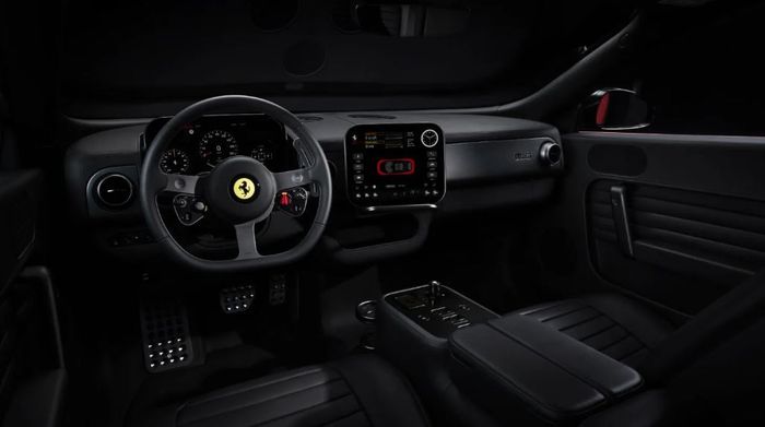 tampilan dasbor Ferrari Luce