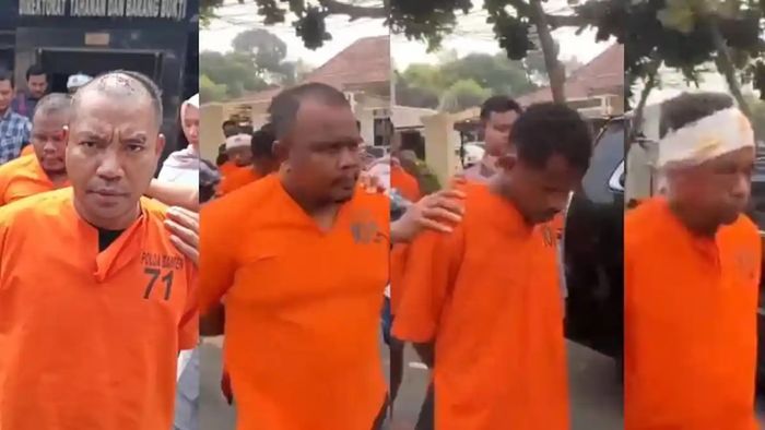 Empat debt collector yang ditangkap polisi dalam kasus penyerangan dua anggota Brimob