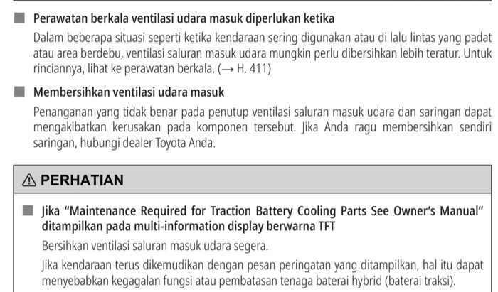 Perawatan ventilasi udara baterai veloz hybrid