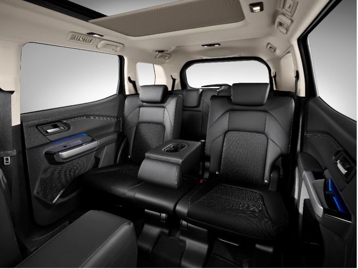 Baris kedua Mitsubishi Destinator Ultimate dengan panoramic sunroof 