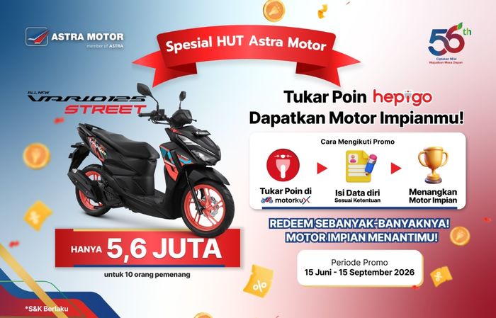 Program kesempatan tebus Vario 125 Street seharga Rp 5 jutaan