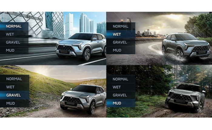 Super Select-II dengan tujuh mode berkendara membantu Mitsubishi Triton menghadapi berbagai kondisi medan. 