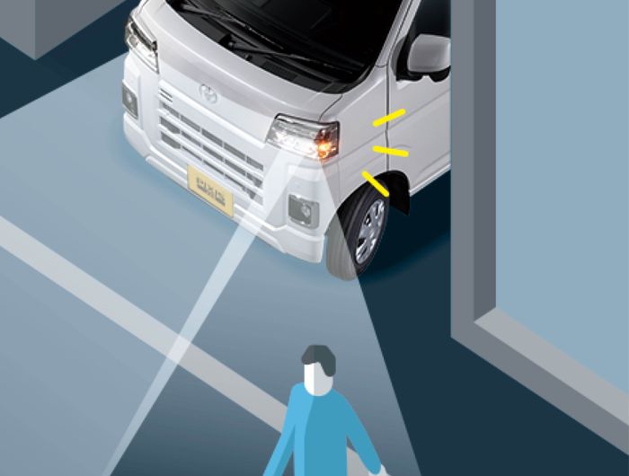 Toyota Pixis Van sekarang dapat cornering lamp termasuk dalam LED headlight.