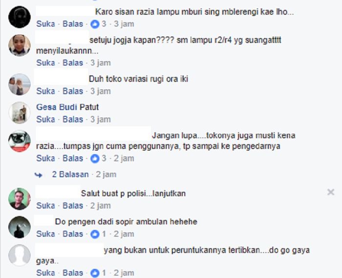 Netizen Ramai Komentari Razia Rotator