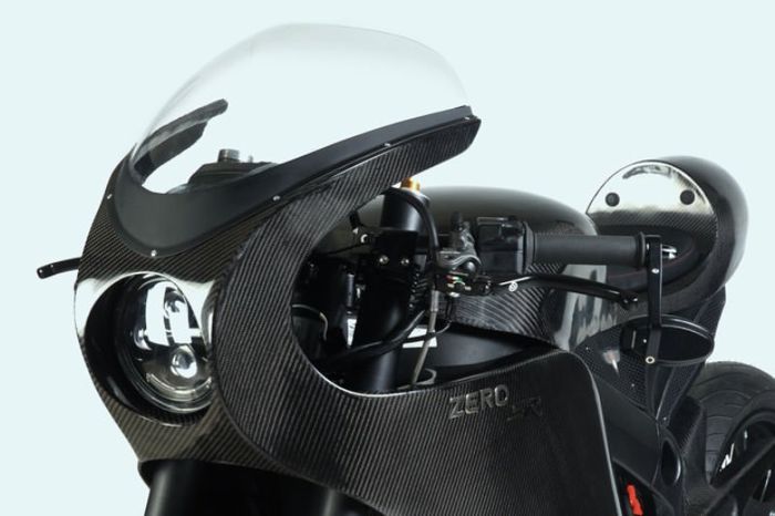 Motor listrik Zero SR kustom caf&eacute; racer dari White Collar Bike, dilansir oleh www.bikeexif.com