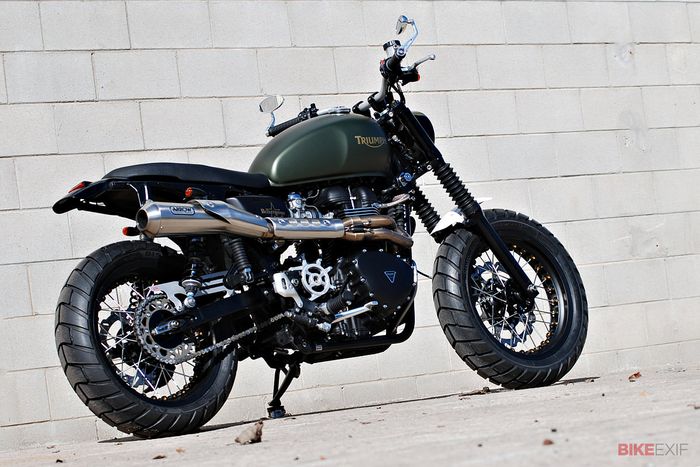 Triumph kustom scrambler garapan Francesc Galindo si mekanik MotoGP