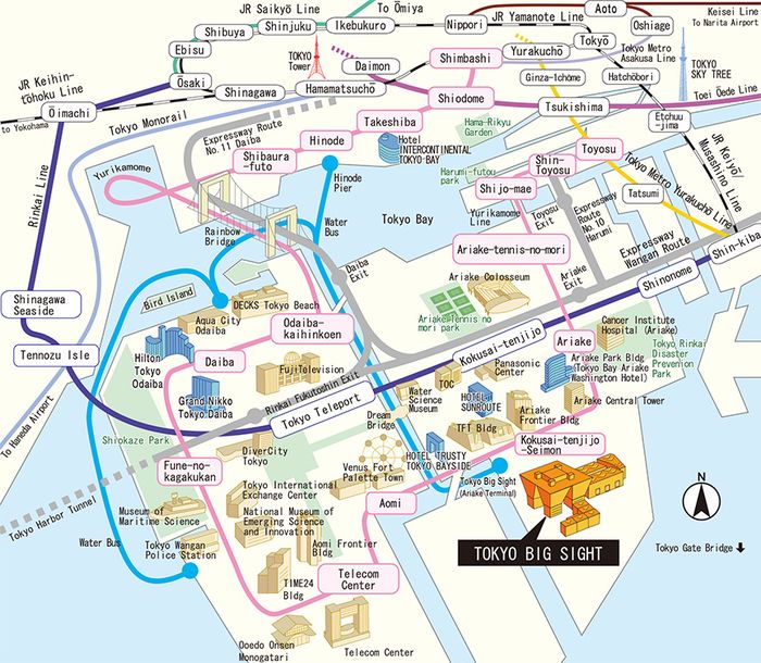 Peta jalur laut dan darat menuju venue Tokyo Motor Show 2017