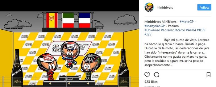 Podium motoGP Malaysia 2017