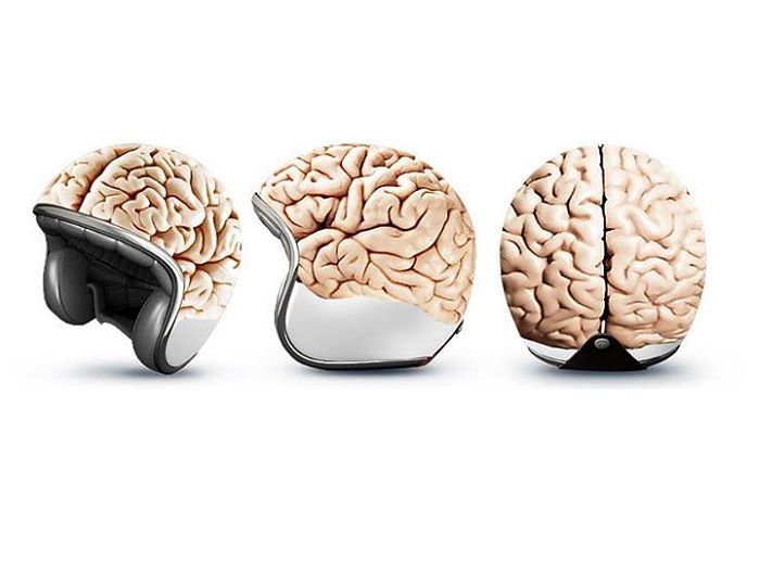 Helm mirip otak manusia