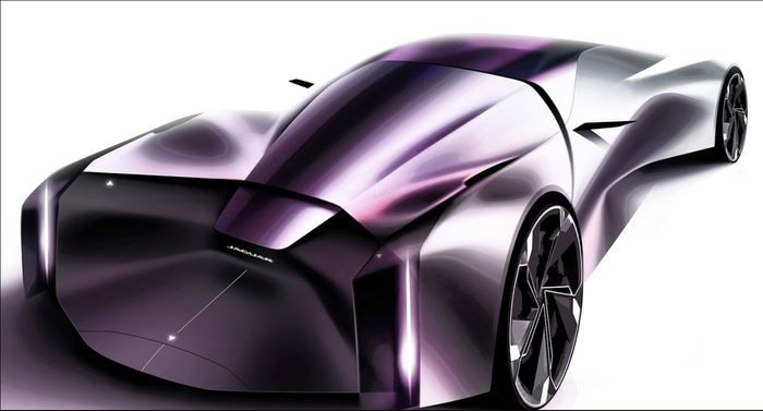 Penampakan belakang mobil konsep Jaguar
