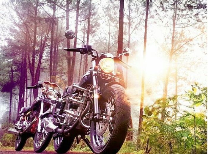 Honda CB Modifikasi dan Pemandangan