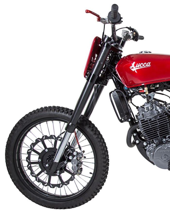 Honda NX350 Sahara custom tracker-scrambler dari Lucca Customs dan Wolf Motorcycles, dilansir oleh Bikebound.com