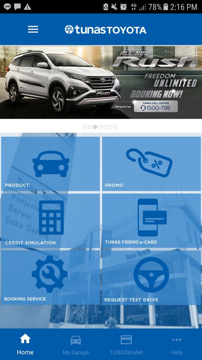 User interface aplikasi Tunas Friend