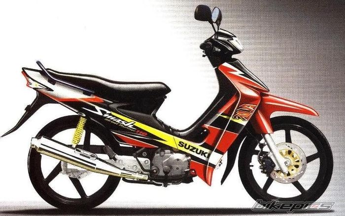 Ilustrasi Suzuki Smash SR Merah tahun 2005