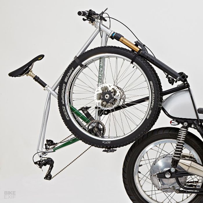 Yamaha XS650 1975 cafe racer dengan rak sepeda gowes milik Tony Pereira, dilansir oleh Bikeexif.com