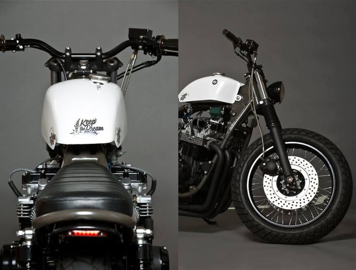 Kawasaki KZ650 custom brat style dari Piston Trigger, dilansir oleh Bikebrewers.com