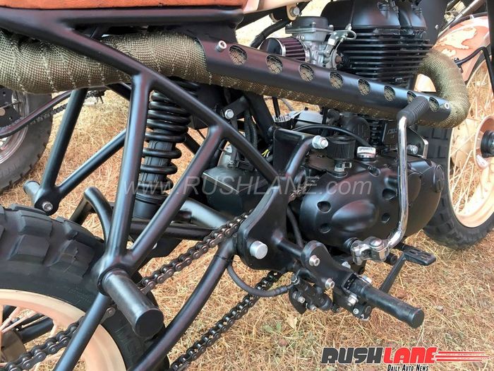 Royal Enfield Bullet 350 custom scrambler dari Maratha Motorcycles, dilansir oleh Rushlane.com