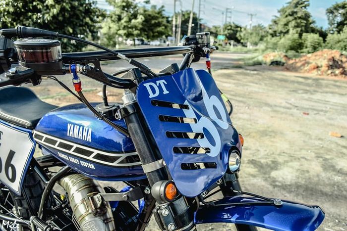 Yamaha Dt125 custom flat tracker dari Ranger Korat, dilansir oleh Bikebrewers.com