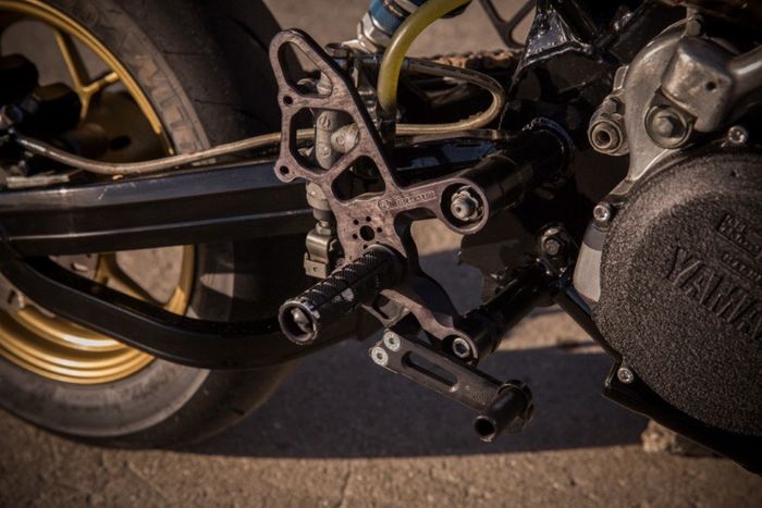 Rearset lansiran Woodcraft di Honda Grom dengan engine swap Yamaha YZF250 milik Jesse Davis