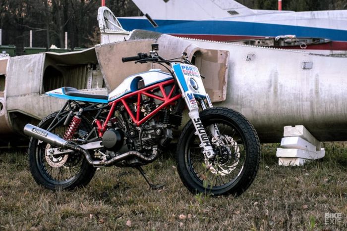 Ducati 750SS custom flat tracker dari Luca Carava (Home Made Motorcycles)