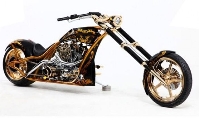 Motor Harley-Davidson custom Chopper milik Donald Trump hasil garapan Orange Country Choppers