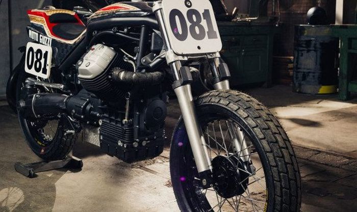 Moto Guzzi Griso custom flat tracker dari Cafe Racer Napoli