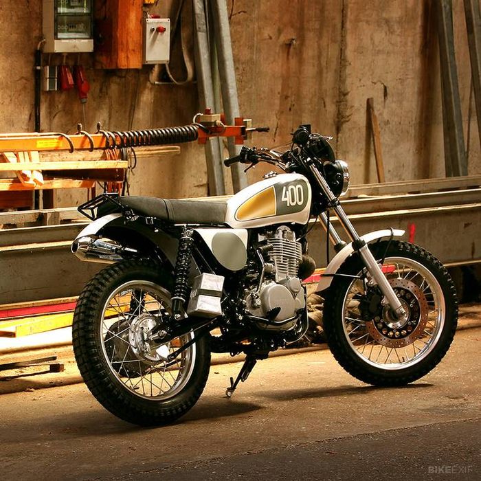 Yamaha SR400 custom vintage enduro dari Benders