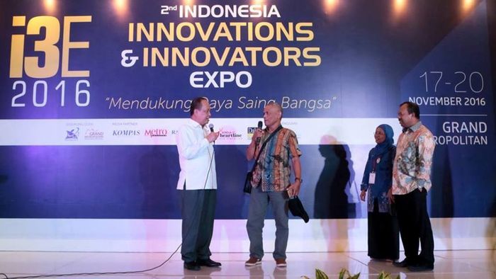 Rubiyanto saat diundang pada acara Indonesia Innovators &amp; Innovations Expo 2016.