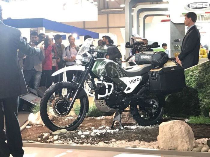 Tampilan motor konsep Hero Xpulse dari Hero MotoCorp di EICMA 2017