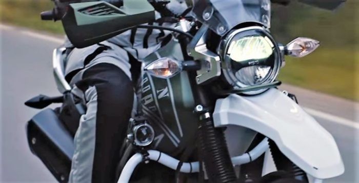 Tampilan depan motor konsep Hero Xpulse dari Hero MotoCorp