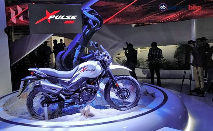 Tampilan motor konsep Hero Xpulse dari Hero MotoCorp di Auto Expo 2018