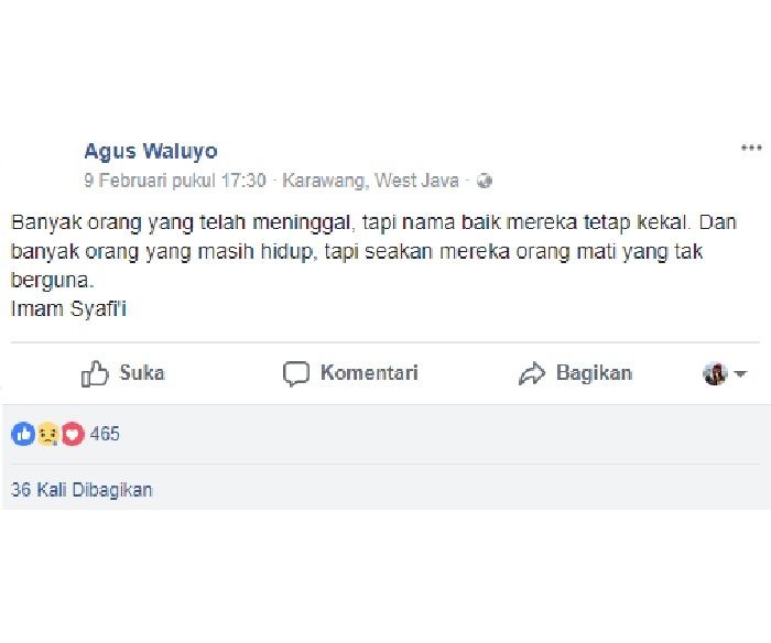 Salah satu isi postingan korban kecelakaan maut Tanjakan Emen