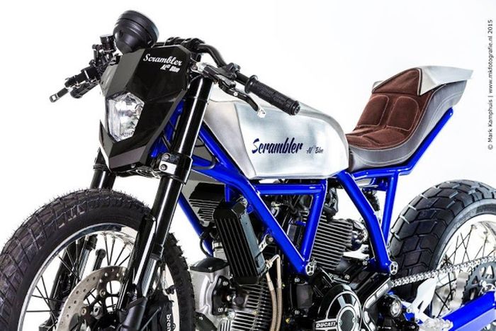 Ducati Scrambler &ldquo;AL13 Blue&rdquo; custom dari Moto Puro