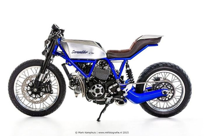 Ducati Scrambler &ldquo;AL13 Blue&rdquo; custom dari Moto Puro