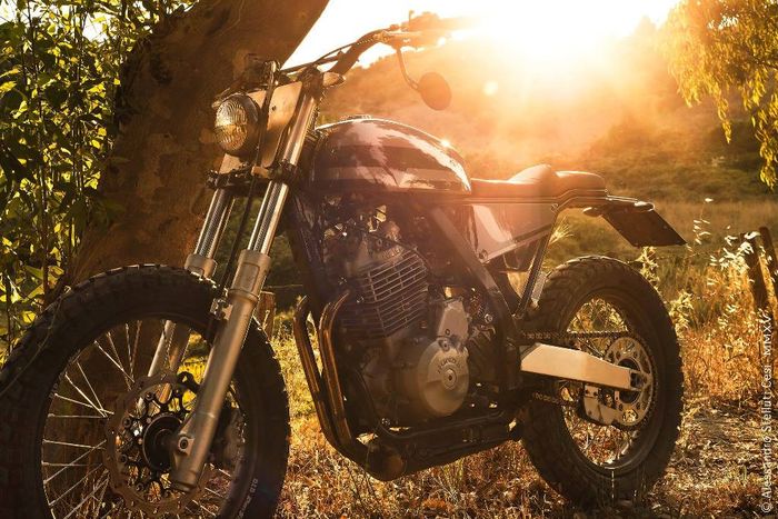 Honda NX650 Dominator custom scrambler besutan Mauromotori