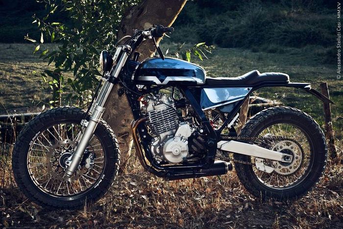 Honda NX650 Dominator custom scrambler besutan Mauromotori