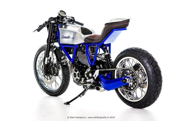 Ducati Scrambler &ldquo;AL13 Blue&rdquo; custom dari Moto Puro