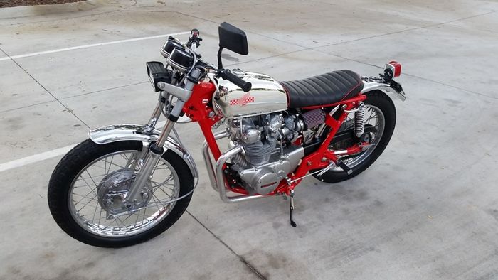 Honda CL450 drag bike milik Tom Hernden