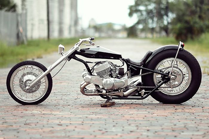 Kawasaki H2 750 Mach IV custom digger dari FNA Custom Cycles