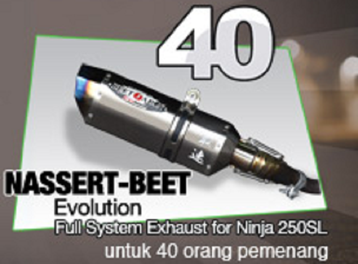 Salah satu lucky draw pembelian Kawasaki Ninja 250SL