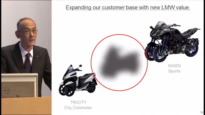 Motor roda tiga misterius dalam presentasi Yamaha